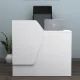Γραφείο υποδοχής - reception Merlin Megapap χρώμα λευκό 110x50x101,8εκ.