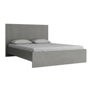 Κρεβάτι Troy Megapap χρώμα γκρι σκυροδέματος 150x200εκ.