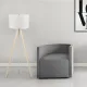Φωτιστικό δαπέδου Rosling Megapap Mdf/ύφασμα Pvc χρώμα φυσικό/λευκό 38x21x140εκ. - Φωτιστικά Δαπέδου