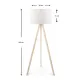 Φωτιστικό δαπέδου Rosling Megapap Mdf/ύφασμα Pvc χρώμα φυσικό/λευκό 38x21x140εκ. - Φωτιστικά Δαπέδου