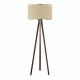 Φωτιστικό δαπέδου Rosling Megapap Mdf/ύφασμα Pvc χρώμα καρυδί/μπεζ 38x21x140εκ. - Φωτιστικά Δαπέδου