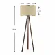 Φωτιστικό δαπέδου Rosling Megapap Mdf/ύφασμα Pvc χρώμα καρυδί/μπεζ 38x21x140εκ. - Φωτιστικά Δαπέδου