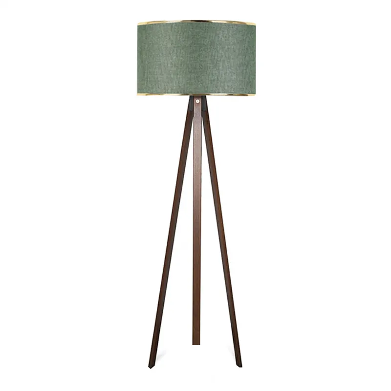 Φωτιστικό δαπέδου Rosling Megapap Mdf/ύφασμα Pvc χρώμα καρυδί/κυπαρισσί 38x21x140εκ. - Φωτιστικά Δαπέδου