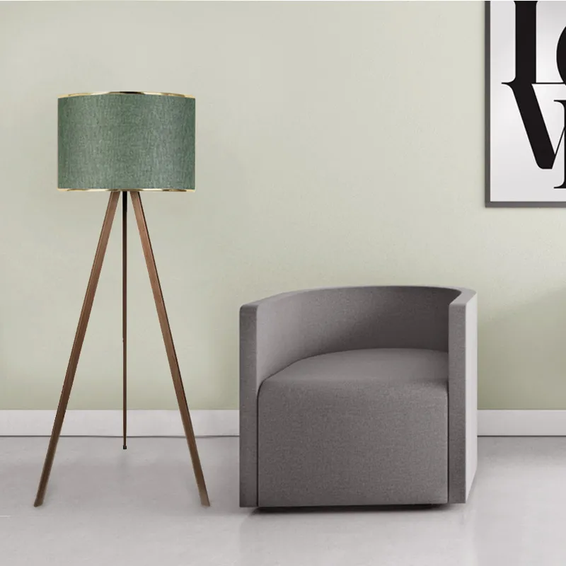 Φωτιστικό δαπέδου Rosling Megapap Mdf/ύφασμα Pvc χρώμα καρυδί/κυπαρισσί 38x21x140εκ. - Φωτιστικά Δαπέδου
