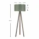 Φωτιστικό δαπέδου Rosling Megapap Mdf/ύφασμα Pvc χρώμα καρυδί/κυπαρισσί 38x21x140εκ. - Φωτιστικά Δαπέδου