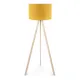 Φωτιστικό δαπέδου Rosling Megapap Mdf/ύφασμα Pvc χρώμα φυσικό/κροκί 38x21x140εκ. - Φωτιστικά Δαπέδου