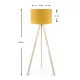 Φωτιστικό δαπέδου Rosling Megapap Mdf/ύφασμα Pvc χρώμα φυσικό/κροκί 38x21x140εκ. - Φωτιστικά Δαπέδου