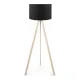 Φωτιστικό δαπέδου Rosling Megapap Mdf/ύφασμα Pvc χρώμα φυσικό/μαύρο 38x21x140εκ. - Φωτιστικά Δαπέδου