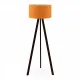 Φωτιστικό δαπέδου Rosling Megapap Mdf/ύφασμα Pvc χρώμα μαύρο/πορτοκαλί 38x21x140εκ. - Φωτιστικά Δαπέδου
