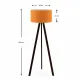 Φωτιστικό δαπέδου Rosling Megapap Mdf/ύφασμα Pvc χρώμα μαύρο/πορτοκαλί 38x21x140εκ. - Φωτιστικά Δαπέδου