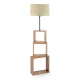 Φωτιστικό δαπέδου Claude Megapap Mdf/fabric Pvc χρώμα καφέ/μπεζ 37x20x140εκ. - Φωτιστικά Δαπέδου