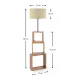 Φωτιστικό δαπέδου Claude Megapap Mdf/fabric Pvc χρώμα καφέ/μπεζ 37x20x140εκ. - Φωτιστικά Δαπέδου
