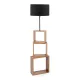 Φωτιστικό δαπέδου Claude Megapap Mdf/fabric Pvc χρώμα καφέ/μαύρο 37x20x140εκ. - Φωτιστικά Δαπέδου