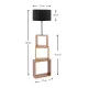 Φωτιστικό δαπέδου Claude Megapap Mdf/fabric Pvc χρώμα καφέ/μαύρο 37x20x140εκ. - Φωτιστικά Δαπέδου