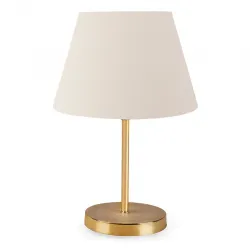 Φωτιστικό επιτραπέζιο Rosenthal Megapap ύφασμα Pvc/χρώμιο χρώμα κρεμ/χρυσό 22x17x37εκ.
