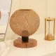 Φωτιστικό επιτραπέζιο Bonnie Megapap E27 κλωστή/Mdf χρώμα φυσικό/καφέ 19x15x22εκ. - Επιτραπέζια φωτιστικά