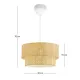 Φωτιστικό οροφής Sora Megapap E27 ύφασμα PVC μονόφωτο χρώμα μπεζ Ø30x70εκ.