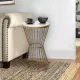 Βοηθητικό τραπεζάκι Hoffman Megapap μεταλλικό - Mdf χρώμα χρυσό - λευκό εφέ μαρμάρου 35x35x58εκ. - Τραπεζάκια βοηθητικά