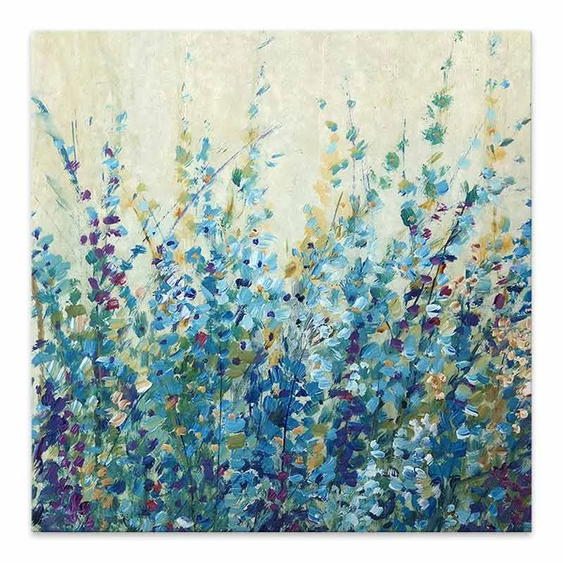 Πίνακας σε καμβά "Wildflowers" Megapap ψηφιακής εκτύπωσης 60x60x3εκ. - Πίνακες Ζωγραφικής