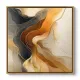 Πίνακας σε καμβά "Sand and Wind Abstract" Megapap ψηφιακής εκτύπωσης με κορνίζα χρώμα χρυσό 100x100x3εκ.