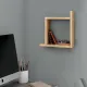 Ραφιέρα τοίχου Box Megapap μελαμίνης χρώμα φυσικό οξιάς 30x22x30εκ. - Ραφιέρες τοίχου