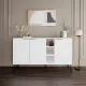 Μπουφές μελαμίνης Clara Megapap χρώμα λευκό 142x35,6x83εκ. - Μπουφέδες