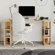 Γραφείο εργασίας Colmar Megapap από μελαμίνη χρώμα sapphire oak 140x60x75εκ - Γραφεία