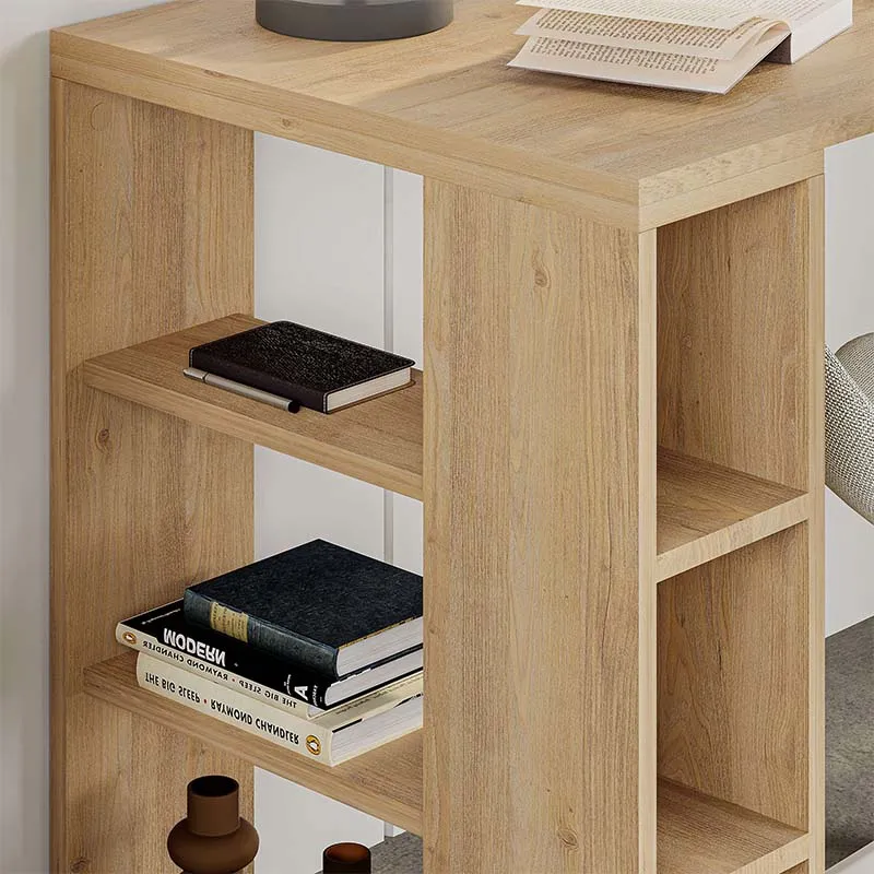 Γραφείο εργασίας Colmar Megapap από μελαμίνη χρώμα sapphire oak 140x60x75εκ - Γραφεία