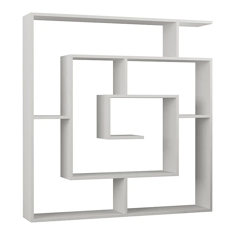 Βιβλιοθήκη μελαμίνης Labirent Megapap χρώμα λευκό 125x22x129εκ. - Βιβλιοθήκες