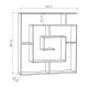 Βιβλιοθήκη μελαμίνης Labirent Megapap χρώμα λευκό 125x22x129εκ. - Βιβλιοθήκες