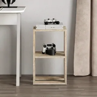 Κομοδίνο - Τραπεζάκι βοηθητικό Lonie Megapap χρώμα travertine 34x30x55εκ.