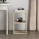 Κομοδίνο - Τραπεζάκι βοηθητικό Lonie Megapap χρώμα travertine 34x30x55εκ.