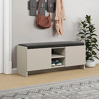 Παπουτσοθήκη Zulla Megapap χρώμα sandstone 110x37x43εκ.