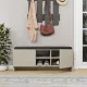 Παπουτσοθήκη Zulla Megapap χρώμα sandstone 110x37x43εκ.