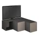 Έπιπλο τηλεόρασης γωνιακό Compact Megapap μελαμίνης χρώμα ανθρακί - ανοιχτή μόκα 94,2x90,6x31,4εκ. - Έπιπλα τηλεόρασης