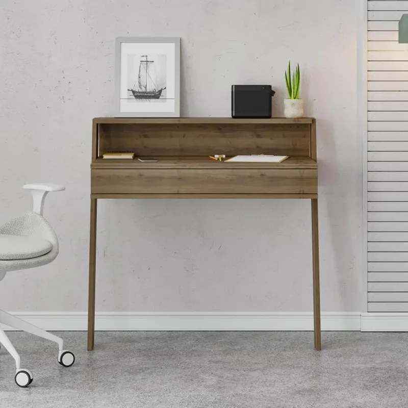 Γραφείο εργασίας Cowork Megapap χρώμα ανοιχτό καρυδί 94x50x91εκ.