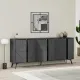 Μπουφές μελαμίνης Dune Megapap χρώμα ανθρακί 184x35x77,4εκ. - Μπουφέδες