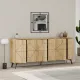 Μπουφές μελαμίνης Dune Megapap χρώμα φυσικό οξιάς 184x35x77,4εκ. - Μπουφέδες