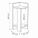 Κομοδίνο μελαμίνης Elos Megapap σετ 2 τεμαχίων χρώμα sapphire oak 25x27x60εκ. - Κομοδίνα