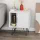 Κομοδίνο μελαμίνης Glynn Megapap χρώμα λευκό 50,2x44,6x58εκ. - Κομοδίνα