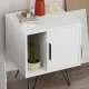 Κομοδίνο μελαμίνης Glynn Megapap χρώμα λευκό 50,2x44,6x58εκ. - Κομοδίνα