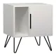 Κομοδίνο μελαμίνης Glynn Megapap χρώμα λευκό 50,2x44,6x58εκ. - Κομοδίνα