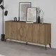Μπουφές μελαμίνης Gora Megapap χρώμα ανοιχτό καφέ 180x35,6x82εκ. - Μπουφέδες