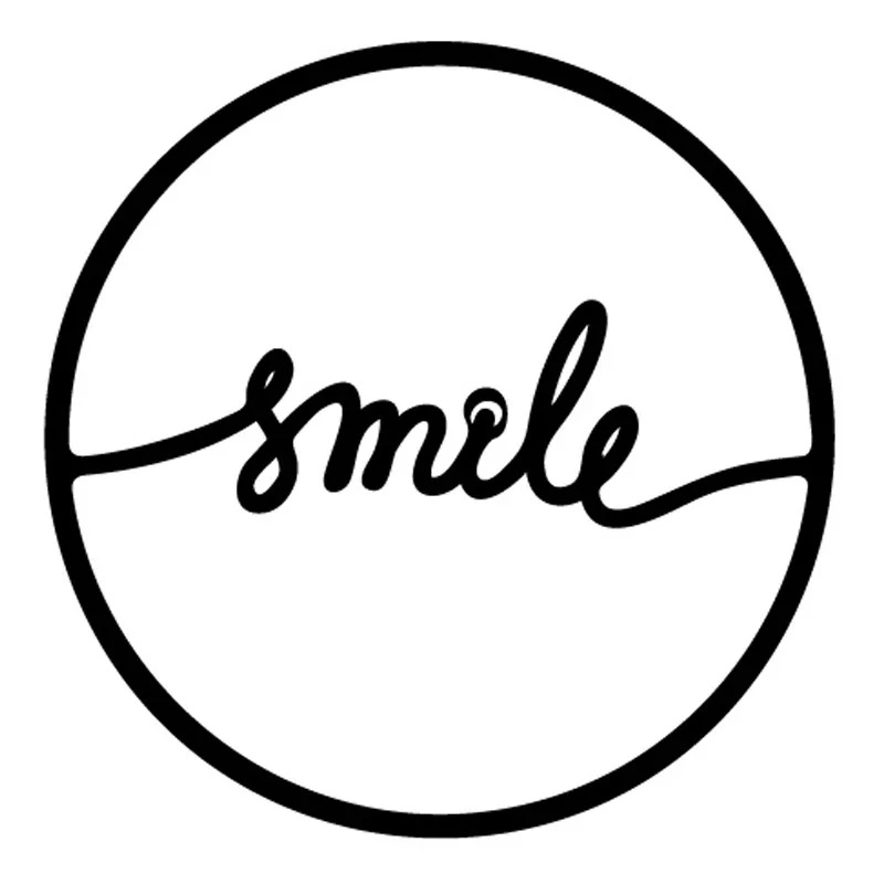 Διακοσμητικό τοίχου Smile Megapap μεταλλικό χρώμα μαύρο 45x2x45εκ. - Διακόσμηση τοίχου