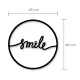 Διακοσμητικό τοίχου Smile Megapap μεταλλικό χρώμα μαύρο 45x2x45εκ. - Διακόσμηση τοίχου