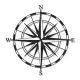 Διακοσμητικό τοίχου Compass Megapap μεταλλικό χρώμα μαύρο 45x2x45εκ. - Διακόσμηση τοίχου