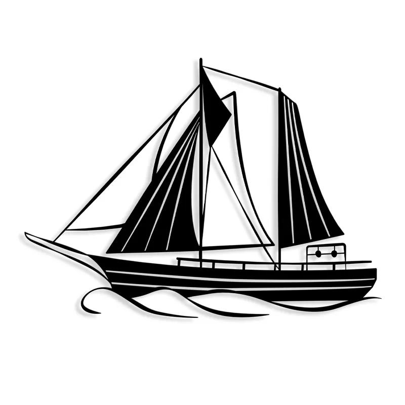 Διακοσμητικό τοίχου Sail Megapap μεταλλικό χρώμα μαύρο 55x2x40εκ. - Διακόσμηση τοίχου