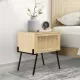 Κομοδίνο μελαμίνης Naive Megapap χρώμα φυσικό οξιάς 48x34x51εκ. - Κομοδίνα
