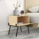 Κομοδίνο μελαμίνης Naive Megapap χρώμα φυσικό οξιάς 48x34x51εκ. - Κομοδίνα