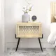 Κομοδίνο μελαμίνης Naive Megapap χρώμα φυσικό οξιάς 48x34x51εκ. - Κομοδίνα